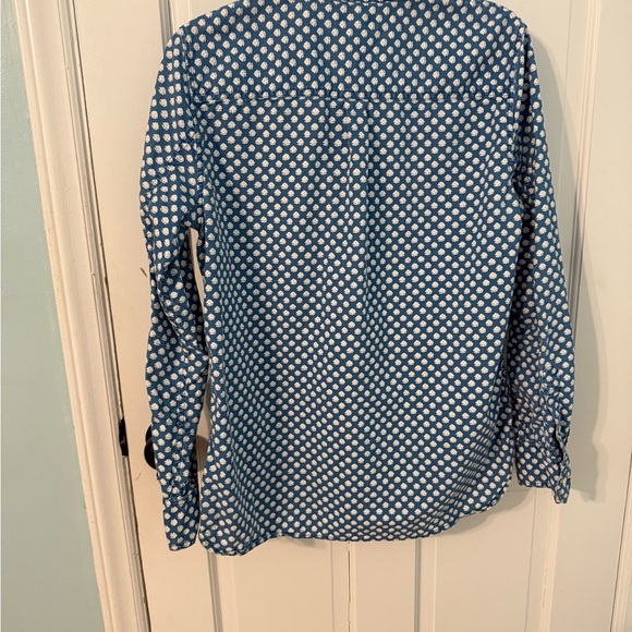 J. Crew Blue and White Patterned Button-Up Shirt - Picture 5 of 12